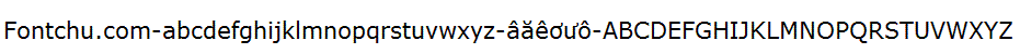 Demo font Unicode-font verdana