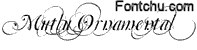 Mutlu Ornamental font