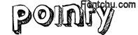 Pointy font