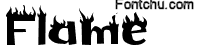 flame font