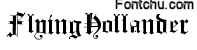 flyinghollander font