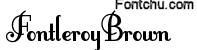 fontleroybrown font