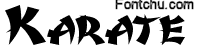 karate font