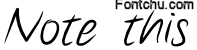 notethis font