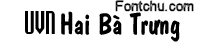 uvnhaibatrung font